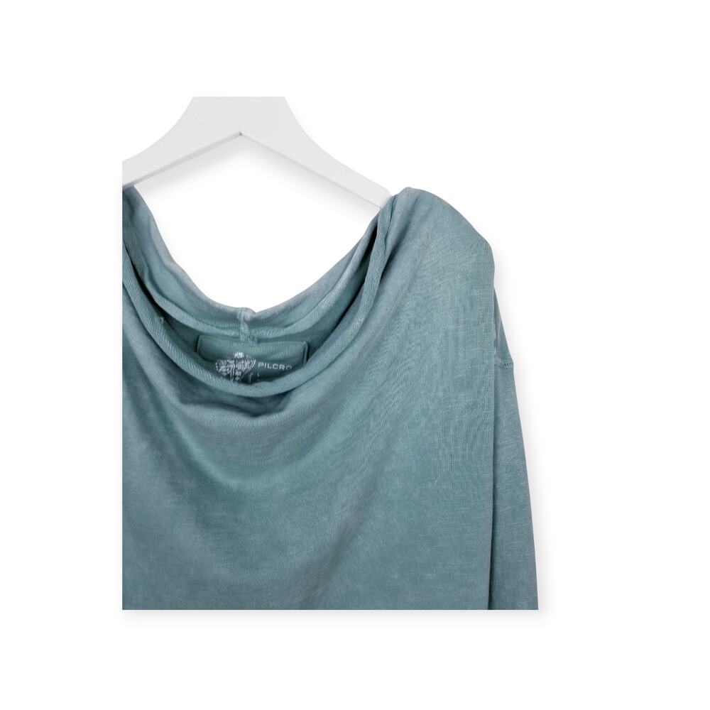 PILCRO Anthropologie Acid Wash "Donna" Boatneck Sweatshirt Marine #OB1196261 - L - Picture 2 of 9